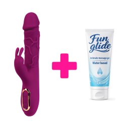 Vibrator sa zagrevanjem Helios Pink i lubrikant ku124
