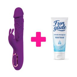 Vibrator sa zagrevanjem Helios purple i lubrikant ku125