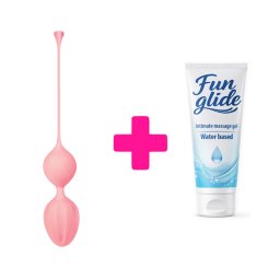 Kegel balls pink 75g i lubrikant ku134