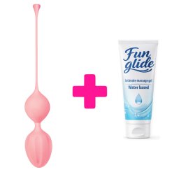Kegel balls pink 95g i lubrikant ku136