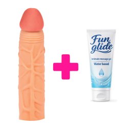 Realisticna navlaka za penis 16.5cm i lubrikant ku142