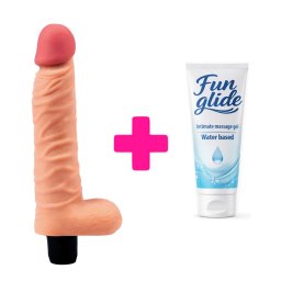 Mekani vibrator sa testisima 21cm the real deal i lubrikant ku145