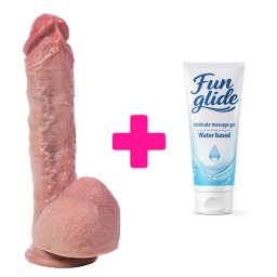 Savitljivi silikonski dildo Hyper Realistic Dildo i lubrikant ku167
