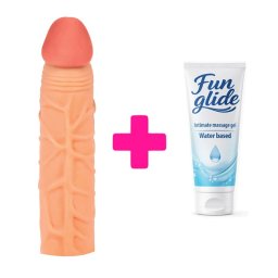 Realisticna navlaka za penis 16.5cm i lubrikant KOMBINUJ I UŠTEDI 142