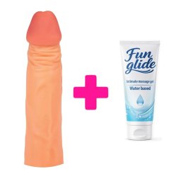 Realisticna navlaka za penis 17.5cm i lubrikant KOMBINUJ I UŠTEDI 140