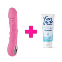 Silikonski vibrator Prometheus pink i lubrikant KOMBINUJ I UŠTEDI 121