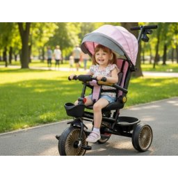Tricikl za decu sa rotirajućim sedištem I ležećim položajem SM-25302 Roze
