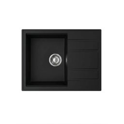 Granitna sudopera Valterra Torino crna 650x500 mm