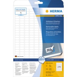 Herma etikete 17,8X10 A4/270 1/25 removable 4343 ( 02H10000 )