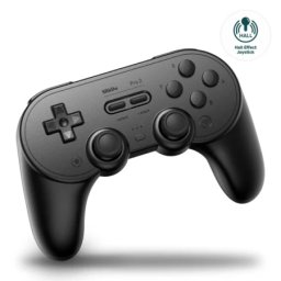 8bitdo pro 2 bt/2.4ghz/multi platform/vibracija/hall effect/tmr/black bežIčni gamepad