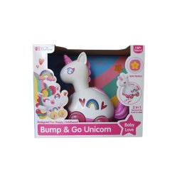 Interaktivna igračka za bebe unicorn Bump&Go 2u1