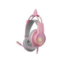 Slušalice žične gaming Rampage RM-K91 X-CATTY 7.1 RGB roze 36032