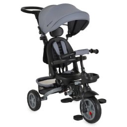 Byox EXPLORE Tricikl za decu sa ručkom i rotirajućim sedištem 360° Dark Grey