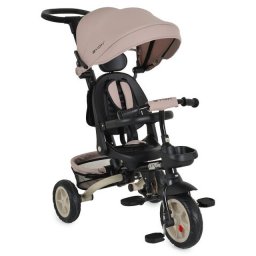 Byox EXPLORE Tricikl za decu sa ručkom i rotirajućim sedištem 360° Beige