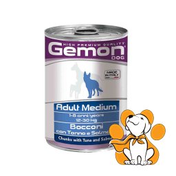 Gemon Adult Medium Chunks with Tuna and Salmon 415g,Vlažna Hrana za Srednje Rase
