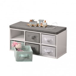 Kesper ksp17729 dečija klupa sa fiokama 33x68x29,5cm bela