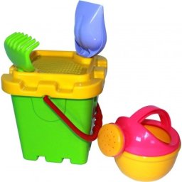 Set za pesak i plažu sa koficom, kanticom i dodacima - 5 elemenata 16x16x26 ( 035462 )