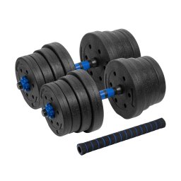 REBEL ACTIVE Bitumenski podesivi tegovi bučice sa spojnicom set 2x15kg RBA-2301