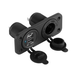 PEIYING Ugradni auto punjač 2xUSB 3.1A sa utičnicom upaljača PY-CHR0002