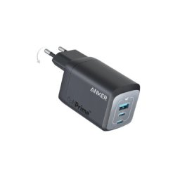 Anker prime 67w gan zidni brzi punjač, 3-porta (2x usb-c I 1x usb-a) crni