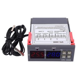 Digitalni Termostat STC-3008 12V DC sa Dve Sonde (Grejanje i Hlađenje) - za Inkubatore i Akvarijume