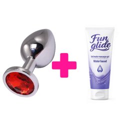 Srednji analni dildo i lubrikant ku194
