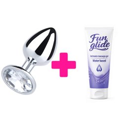 Srednji analni dildo i lubrikant ku195