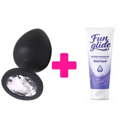 Veliki silikonski analni dildo i lubrikant ku200