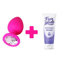 Mali silikonski analni dildo i lubrikant ku207