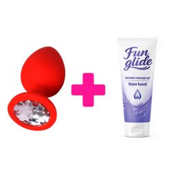 Mali silikonski analni dildo i lubrikant ku208