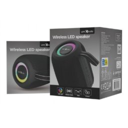 SPK-BT-LED-05-BK Gembird Portable Bluetooth RGB LED TWS speaker, 8W, BT, FM, USB, Handsfree, Black