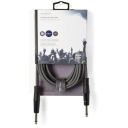 Nedis COTH23000GY50 Mono audio kabl, 6.35 mm Muski na 6.35 mm Muski, Nickel Plated, 5.00 m, Okrugli, PVC