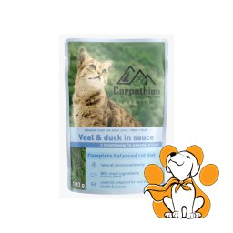 Carpathian Pet Food Cat Veal and Duck 100g, Za Izbirljive Mačke
