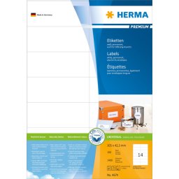 Herma etikete 105X42 A4/14 1/100 bela ( 02H4674 )