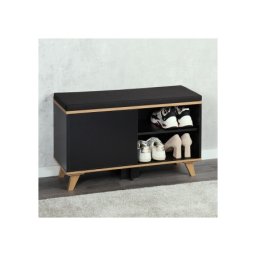 Kesper ksp15943 cipelarnik sa jastukom za sedenje crni 77 x 48 x 30 cm