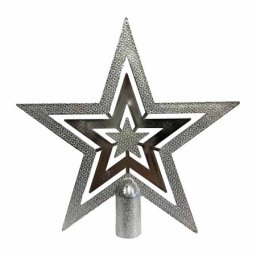 Vrh zvezda za bor srebrna 18 cm ( 51-611000 )