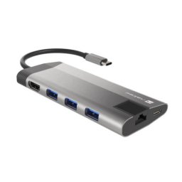 Natec FOWLER PLUS, USB Type-C 6-in-1 Multi-port Adapter Grey ( NMP-1690 )
