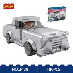 Cogo trkački auto sivi, sa oprugom - broj delova: 180 ( 93653 )