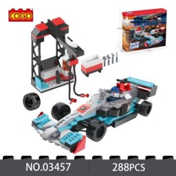 Cogo trkački auto - formula, plava - broj delova: 288 ( 93659 )