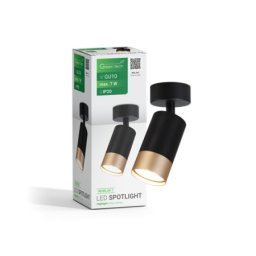 Green tech gu10 x 1 LED spot svetiljka crno-zlatna ( noirlux-1 )