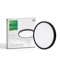 Green tech led plafonjera 24w 3000k-3500k-4000k-5000k-6500k fi40cm 5cct crna ( CNX-24W-BK )
