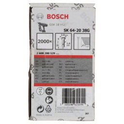 Bosch Ravni ekser sa upuštenom glavom SK64 20G 38 mm pocinkovana ( 2608200529 )