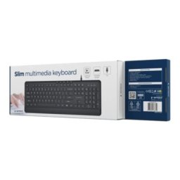 Gembird KB-MCH-05 Tanka žičana multimedijalna tastatura, crna, US raspored