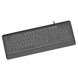 Gembird KB-UML-04 Tanka žičana osvetljena tastatura, crna, US raspored