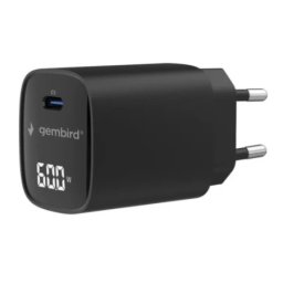 Gembird TA-UC-1C-PD60LCD-01-BK USB punjac 60W USB Type-C fast charger, LCD, black