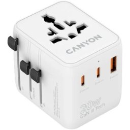 CANYON TRAVEL ADAPTER ONTOUR 20 EU/UK/US/AUS 20W