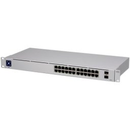Ubiquiti UniFi switch 24 is a fully managed Layer 2 switch with (24) Gigabit Ethernet ports and (2) Gigabit SFP ports for fiber connectivit