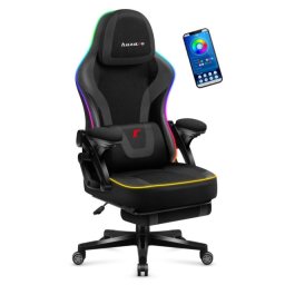 Huzaro gejmerska stolica force 4.6 rgb black mesh smart ( 8124 )