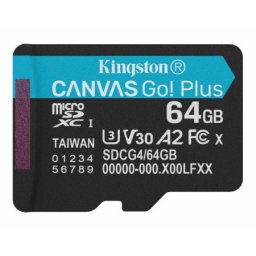 Kingston U3 V30 microSDXC 64GB Canvas Go Plus 200MB/s A2 SDCG4/64GBSP Memorijska kartica