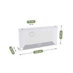 Tulano Cover 44 zaštitna ograda za krevet 140cm, belo-siva ( 8431 )